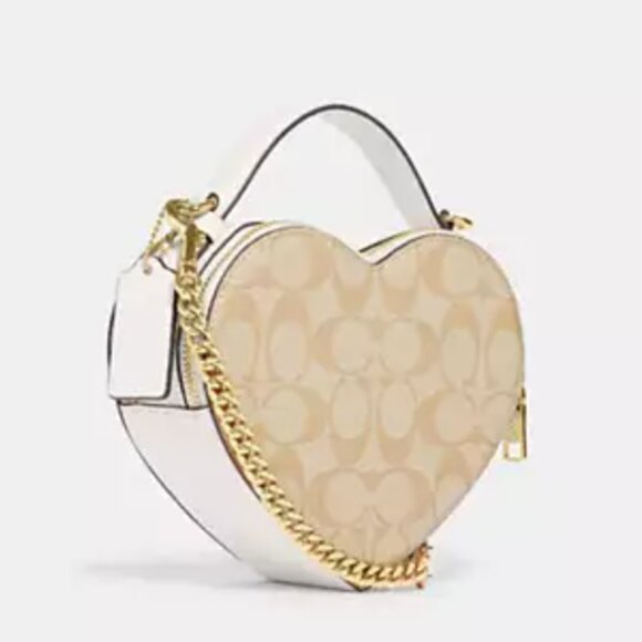Coach - Heart Crossbody In Signature Canvas (NWT) - Picture 2 of 4